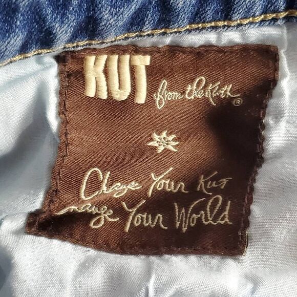 Kut from the Kloth Women’s Denim Bermuda Shorts Size 10 Rolled Cuff Medium Wash - Picture 5 of 6